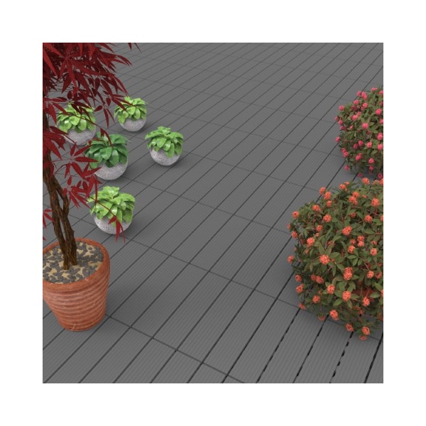 Hastings Home Patio Tiles - (Dark Gray, Set of 6) 391911JXK - main
